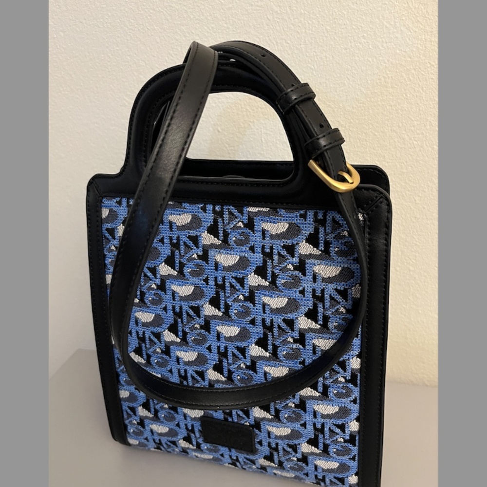 PINKO TOP HANDLE JACQUARD LOGO CROSSBODY LEATHER BAG NEW